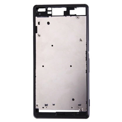 Single SIM Front Housing LCD Frame Bezel for Sony Xperia Z3(Black) - Frame Bezel Plate by PMC Jewellery | Online Shopping South Africa | PMC Jewellery