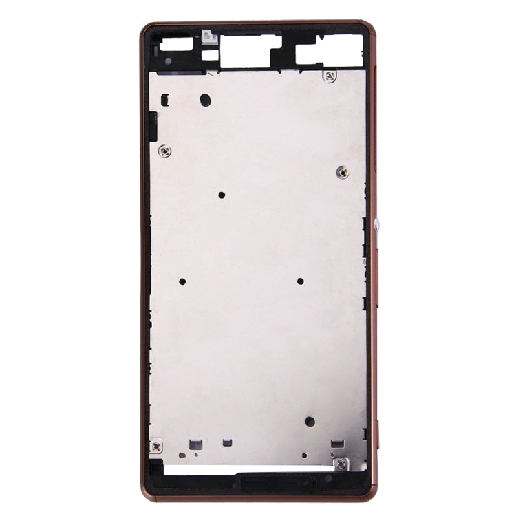 Single SIM Front Housing LCD Frame Bezel for Sony Xperia Z3(Brown) - Frame Bezel Plate by PMC Jewellery | Online Shopping South Africa | PMC Jewellery