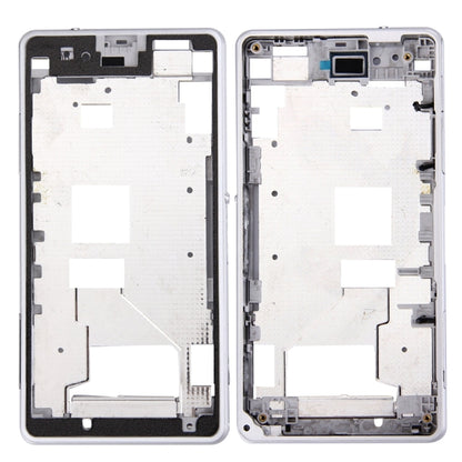 Front Housing LCD Frame Bezel for Sony Xperia Z1 Compact / Mini(White) - Frame Bezel Plate by PMC Jewellery | Online Shopping South Africa | PMC Jewellery