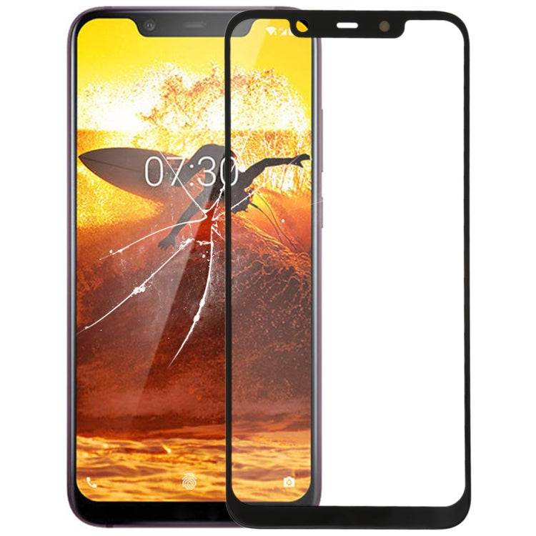 Front Screen Outer Glass Lens for Nokia X7 / 8.1 / 7.1 Plus TA-1131(Black) - free shipping - PMC TechLife - Order now!