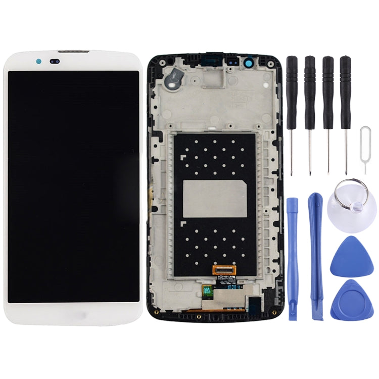 TFT LCD Screen for LG K10 Digitizer Full Assembly with Frame (White) - For LG by PMC Jewellery | Online Shopping South Africa | PMC Jewellery