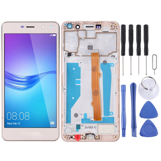 OEM LCD Screen for Huawei Y5 (2017) Digitizer Full Assembly with Frame (Gold) - LCD Screen by PMC Jewellery | Online Shopping South Africa | PMC Jewellery