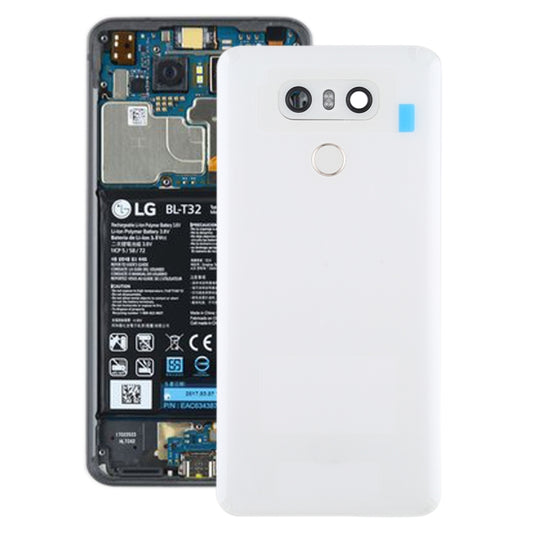 Battery Back Cover with Camera Lens & Fingerprint Sensor for LG G6 / H870 / H870DS / H872 / LS993 / VS998 / US997(White) - For LG by PMC Jewellery | Online Shopping South Africa | PMC Jewellery