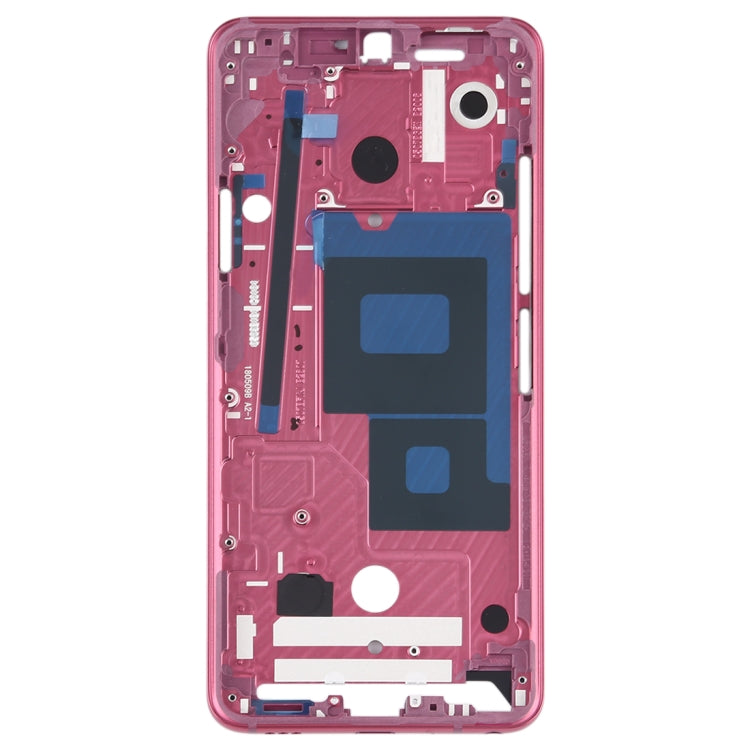 Front Housing LCD Frame Bezel Plate for LG G7 ThinQ / G710 (Pink) - For LG by PMC Jewellery | Online Shopping South Africa | PMC Jewellery