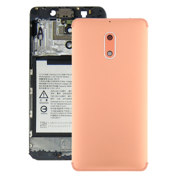 Battery Back Cover with Camera Lens & Side Keys for Nokia 6 TA-1000 TA-1003 TA-1021 TA-1025 TA-1033 TA-1039(Gold) - Back Cover by PMC Jewellery | Online Shopping South Africa | PMC Jewellery