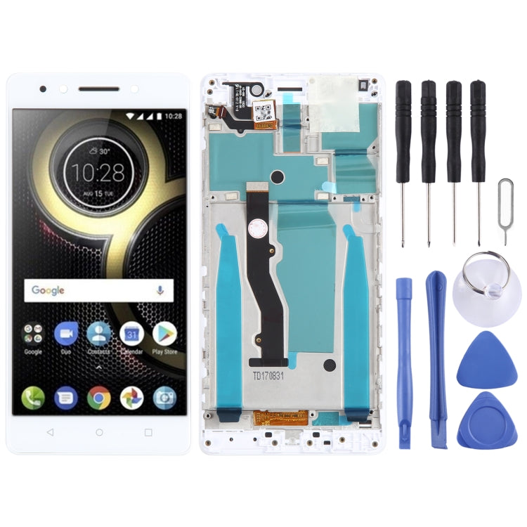 OEM LCD Screen for Lenovo K8 Note XT1902-3 Digitizer Full Assembly with Frame (White) - LCD Screen by PMC Jewellery | Online Shopping South Africa | PMC Jewellery