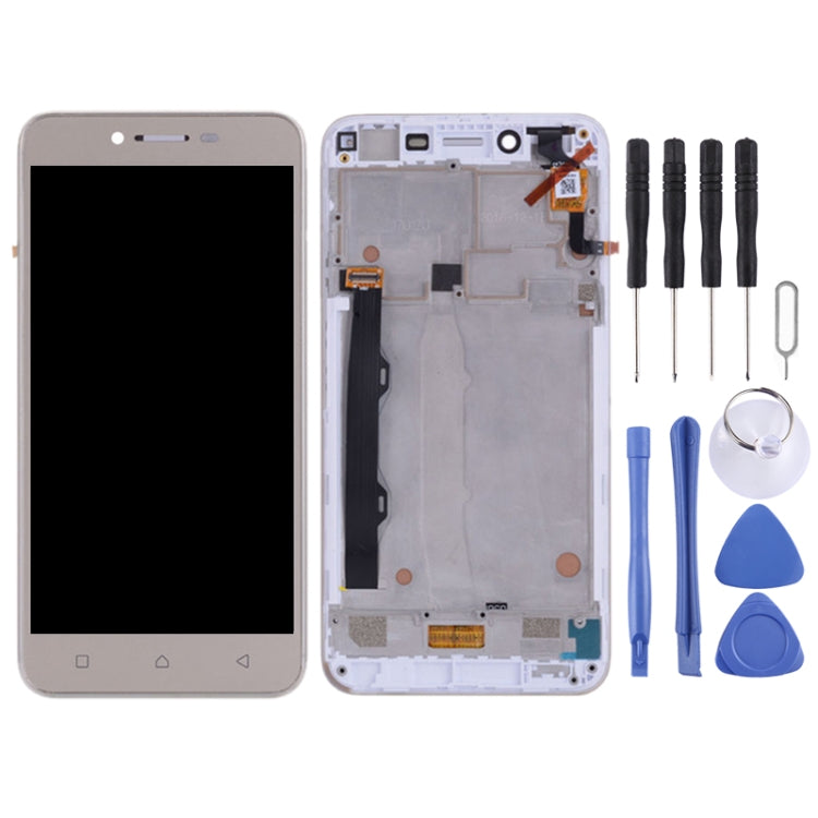 OEM LCD Screen for Lenovo Vibe K5 Plus A6020A46 A6020l36 A6020l37 Digitizer Full Assembly with Frame (Gold) - LCD Screen by PMC Jewellery | Online Shopping South Africa | PMC Jewellery