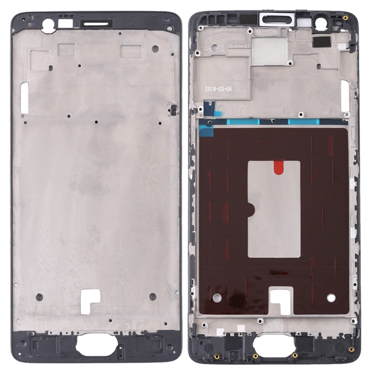 For OnePlus 3 / 3T / A3003 / A3000 / A3100 Front Housing LCD Frame Bezel Plate (Black) - Frame Bezel Plate by PMC Jewellery | Online Shopping South Africa | PMC Jewellery