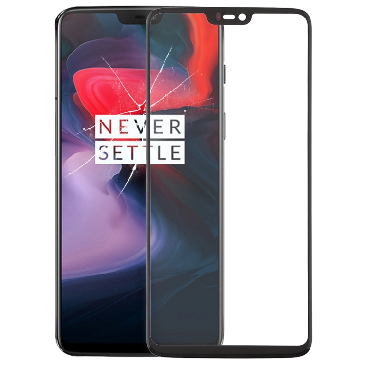 For OnePlus 6 Front Screen Outer Glass Lens (Black) - LCD Related Parts by PMC Jewellery | Online Shopping South Africa | PMC Jewellery