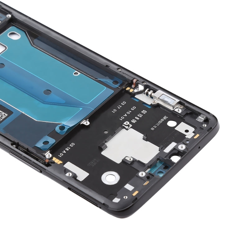 For OnePlus 6 Front Housing LCD Frame Bezel Plate with Side Keys (Jet Black) - Frame Bezel Plate by PMC TechLife | Online Shopping South Africa | PMC TechLife