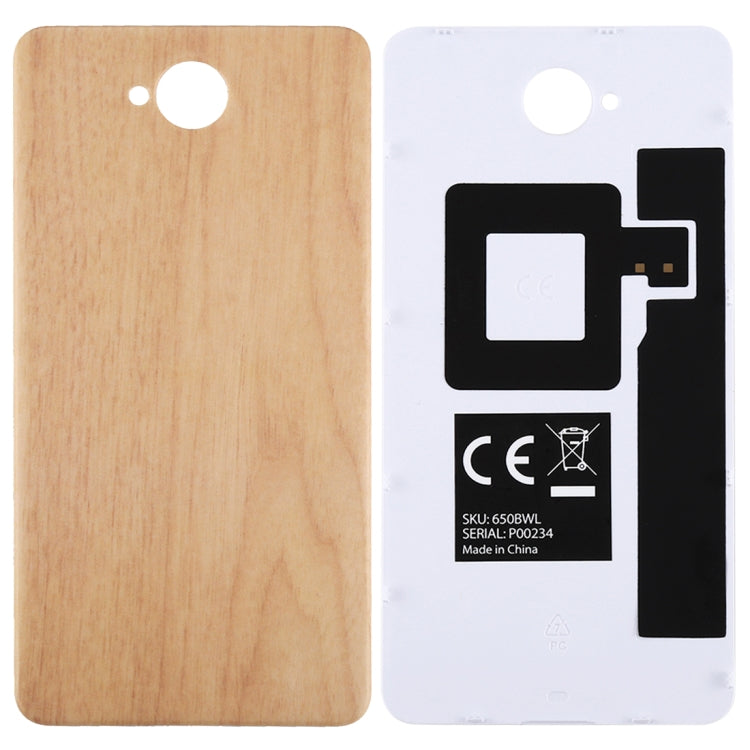 For Microsoft Lumia 650 Wood Texture Battery Back Cover with NFC Sticker - Back Cover by PMC Jewellery | Online Shopping South Africa | PMC Jewellery