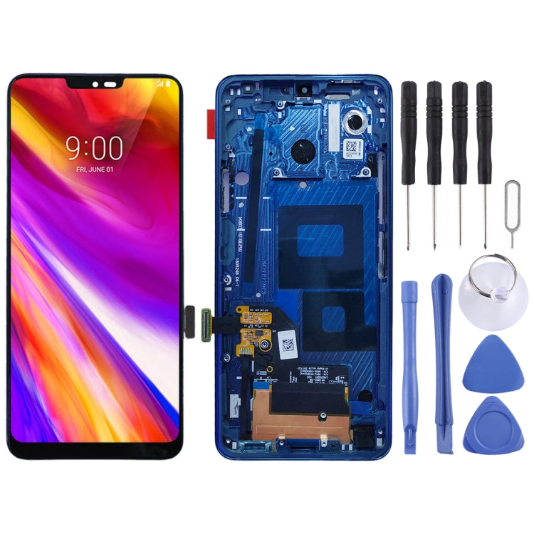 Original LCD Screen for LG G7 ThinQ / G710 G710EM G710PM G710VMP Digitizer Full Assembly with Frame (Blue) - free shipping - PMC TechLife - Order now!