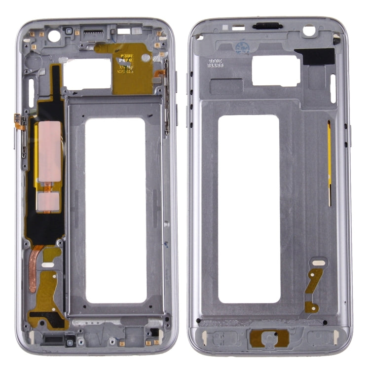 For Galaxy S7 Edge / G935 Front Housing LCD Frame Bezel Plate (Grey) - Frame Bezel Plate by PMC Jewellery | Online Shopping South Africa | PMC Jewellery