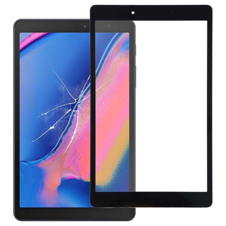 For Galaxy Tab A 8.0 2019 SM-T290 (WIFI Version)  Front Screen Outer Glass Lens (Black) - Outer Glass Lens by PMC Jewellery | Online Shopping South Africa | PMC Jewellery