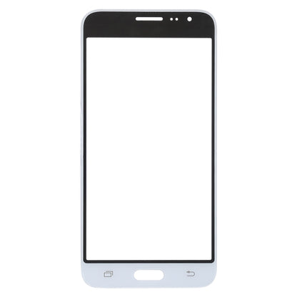 For Samsung Galaxy J3 (2016) / J320FN / J320F / J320G / J320M / J320A / J320V / J320P 10pcs Front Screen Outer Glass Lens (White) - Outer Glass Lens by PMC Jewellery | Online Shopping South Africa | PMC Jewellery