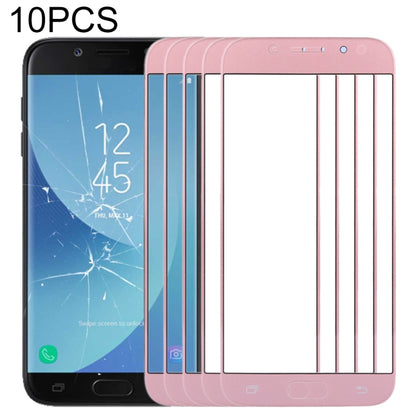 For Samsung Galaxy J5 (2017) / J530 10pcs Front Screen Outer Glass Lens (Rose Gold) - Outer Glass Lens by PMC Jewellery | Online Shopping South Africa | PMC Jewellery