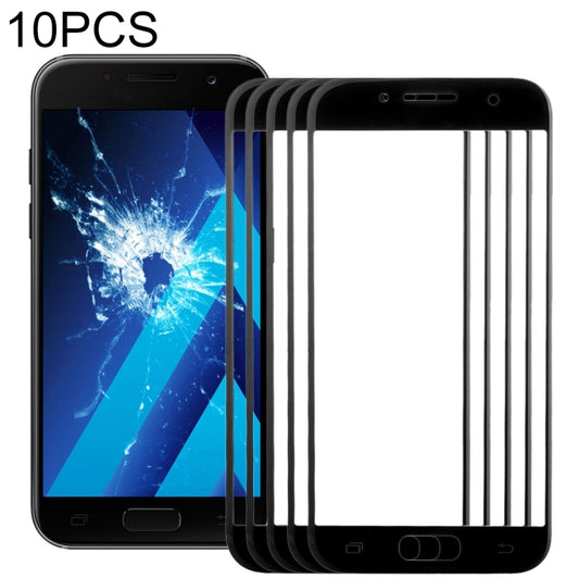 For Samsung Galaxy A5 (2017) / A520 10pcs Front Screen Outer Glass Lens (Black) - Outer Glass Lens by PMC Jewellery | Online Shopping South Africa | PMC Jewellery