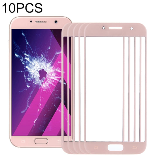 For Samsung Galaxy A3 (2017) / A320 10pcs Front Screen Outer Glass Lens (Pink) - Outer Glass Lens by PMC Jewellery | Online Shopping South Africa | PMC Jewellery