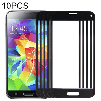 For Samsung Galaxy S5 mini  10pcs Front Screen Outer Glass Lens (Black) - Outer Glass Lens by PMC Jewellery | Online Shopping South Africa | PMC Jewellery