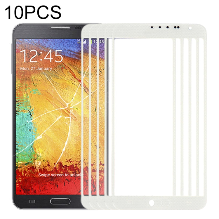 For Samsung Galaxy Note 3 Neo / N7505 10pcs Front Screen Outer Glass Lens (White) - Outer Glass Lens by PMC Jewellery | Online Shopping South Africa | PMC Jewellery