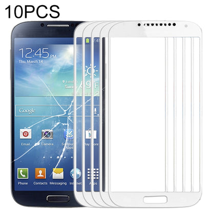 For Samsung Galaxy S IV / i9500 10pcs Front Screen Outer Glass Lens (White) - Outer Glass Lens by PMC Jewellery | Online Shopping South Africa | PMC Jewellery