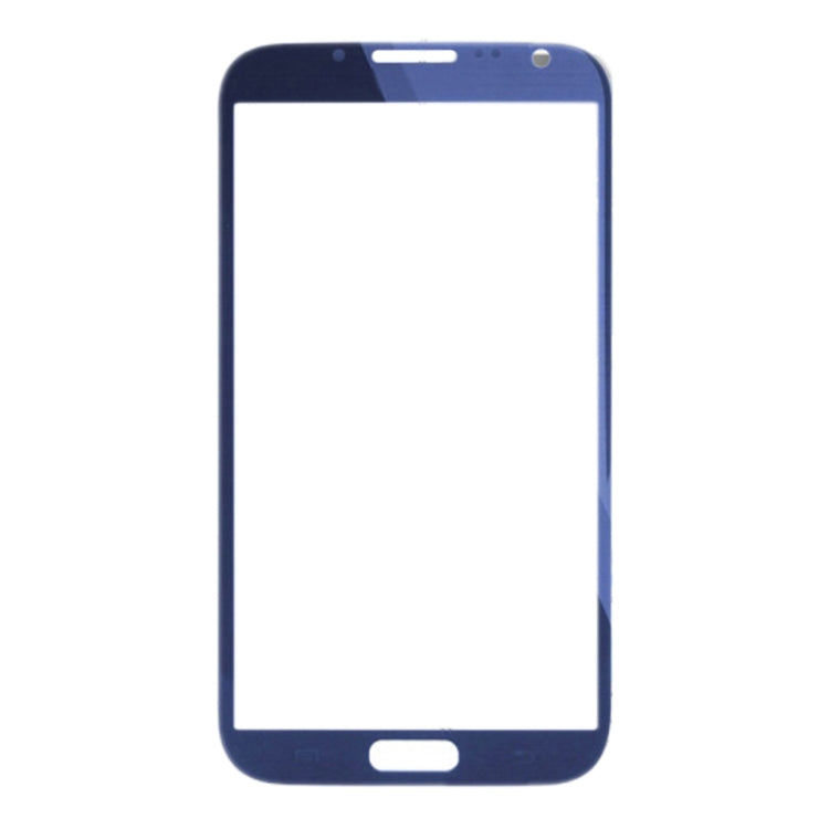 For Samsung Galaxy Note II / N7100 10pcs Front Screen Outer Glass Lens (Blue) - Outer Glass Lens by PMC Jewellery | Online Shopping South Africa | PMC Jewellery