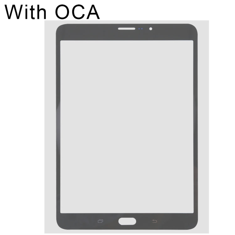 For Samsung Galaxy Tab S2 8.0 LTE / T719 Front Screen Outer Glass Lens with OCA Optically Clear Adhesive (Black) - Outer Glass Lens by PMC Jewellery | Online Shopping South Africa | PMC Jewellery