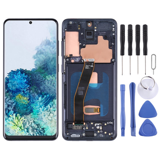 Original Super AMOLED LCD Screen and Digitizer Full Assembly with Frame for Samsung Galaxy S20 5G SM-G981B(Black) - LCD Screen by PMC Jewellery | Online Shopping South Africa | PMC Jewellery