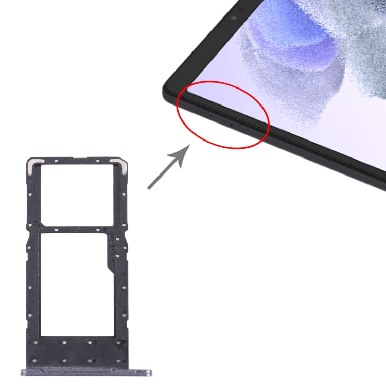SIM Card Tray + Micro SD Card Tray for Samsung Galaxy Tab A7 Lite SM-T225 (Black) - Others by PMC TechLife | Online Shopping South Africa | PMC TechLife