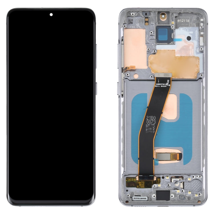 OLED LCD Screen For Samsung Galaxy S20 SM-G980 Digitizer Full Assembly with Frame (Grey) - LCD Screen by PMC Jewellery | Online Shopping South Africa | PMC Jewellery