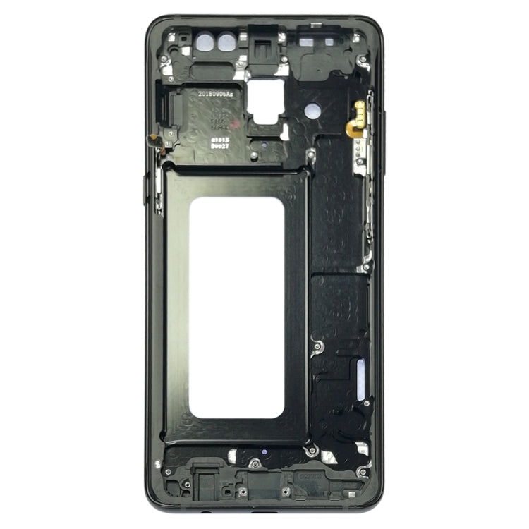 For Galaxy A8+ (2018), A730F, A730F/DS Front Housing LCD Frame Bezel Plate (Black) - Frame Bezel Plate by PMC Jewellery | Online Shopping South Africa | PMC Jewellery