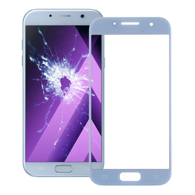 For Galaxy A5 (2017) / A520 Front Screen Outer Glass Lens (Blue) - Outer Glass Lens by PMC Jewellery | Online Shopping South Africa | PMC Jewellery