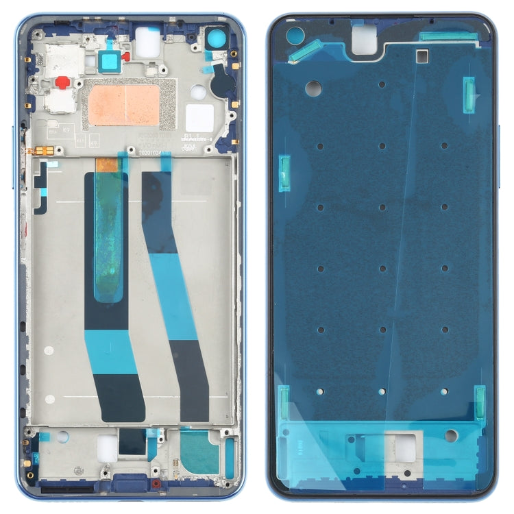 Original Front Housing LCD Frame Bezel Plate for Xiaomi Mi 11 Lite 4G M2101K9AG(Blue) - Frame Bezel Plate by PMC Jewellery | Online Shopping South Africa | PMC Jewellery