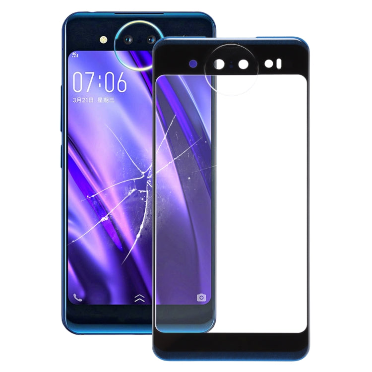 For vivo NEX Dual Display V1821A V1821T Back Screen Outer Glass Lens (Blue) - Outer Glass Lens by PMC Jewellery | Online Shopping South Africa | PMC Jewellery