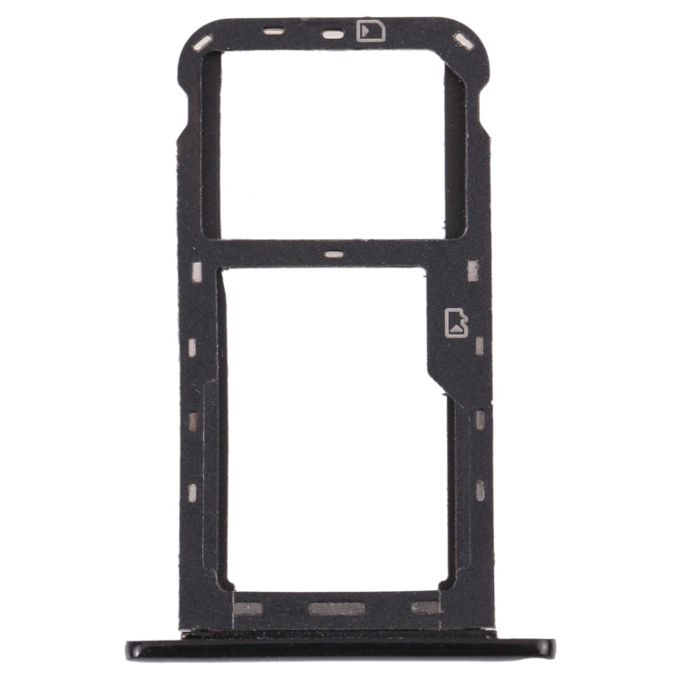 SIM Card Tray + Micro SD Card Tray for ZTE Blade A7 2019 (Black) - For ZTE by PMC Jewellery | Online Shopping South Africa | PMC Jewellery