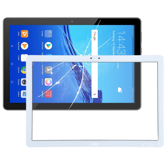 For Huawei MediaPad T5 AGS2-AL03 AGS2-AL09 LTE  Front Screen Outer Glass Lens (White) - Outer Glass Lens by PMC Jewellery | Online Shopping South Africa | PMC Jewellery