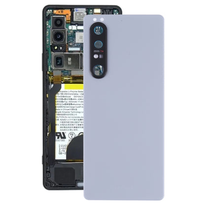 Original Battery Back Cover with Camera Lens for Sony Xperia 1 III(Silver) - Back Cover by PMC Jewellery | Online Shopping South Africa | PMC Jewellery