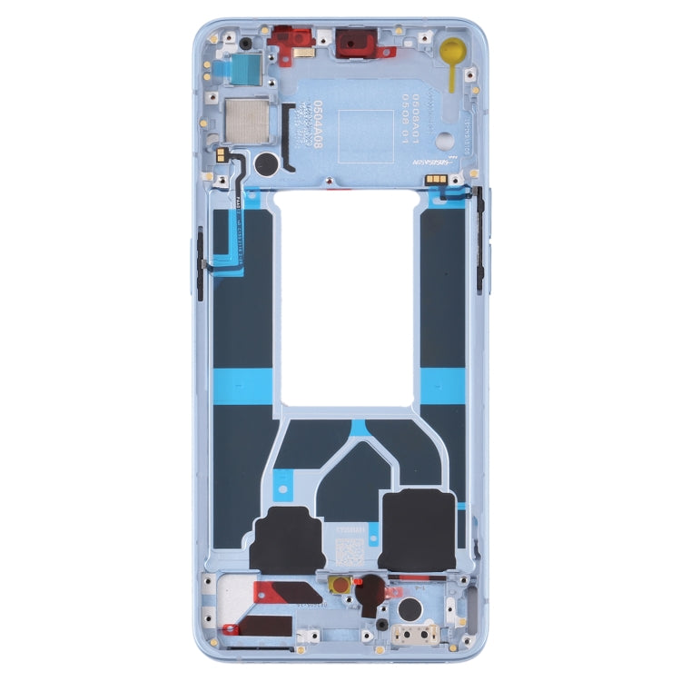 For OPPO Reno6 5G PEQM00 CPH2251 Original Front Housing LCD Frame Bezel Plate (Blue) - Frame Bezel Plate by PMC Jewellery | Online Shopping South Africa | PMC Jewellery