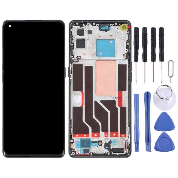 Original LCD Screen For OPPO Reno5 Pro 5G Digitizer Full Assembly with Frame (Black) - LCD Screen by PMC Jewellery | Online Shopping South Africa | PMC Jewellery