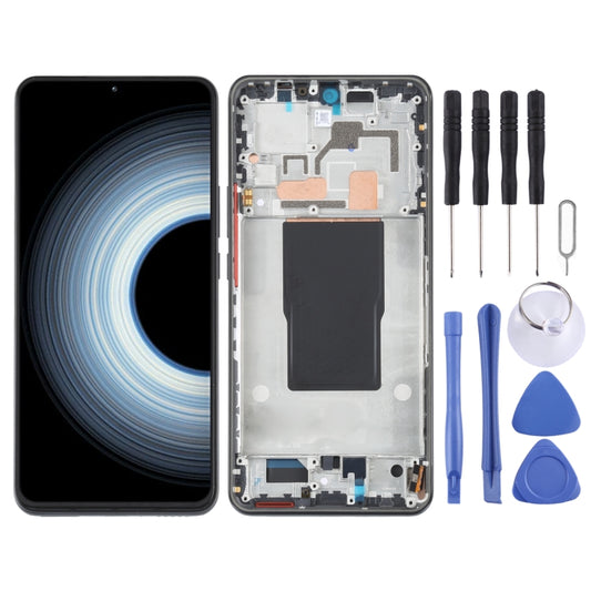 Original AMOLED LCD Screen For Xiaomi Redmi K50 Ultra / 12T / 12T Pro Digitizer Full Assembly with Frame (Black) - LCD Screen by PMC Jewellery | Online Shopping South Africa | PMC Jewellery