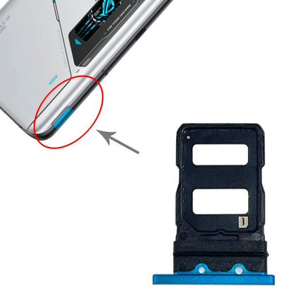 For Asus ROG Phone 6 SIM Card Tray + SIM Card Tray (Blue) - Card Tray by PMC Jewellery | Online Shopping South Africa | PMC Jewellery