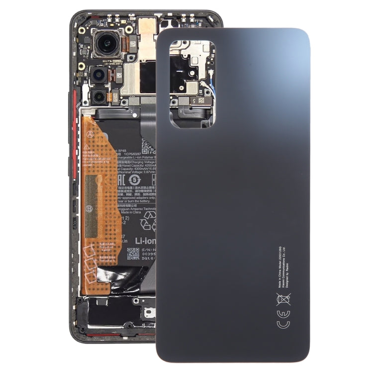 For Xiaomi 12 Lite Glass Battery Back Cover(Black) - free shipping - PMC TechLife - Order now!