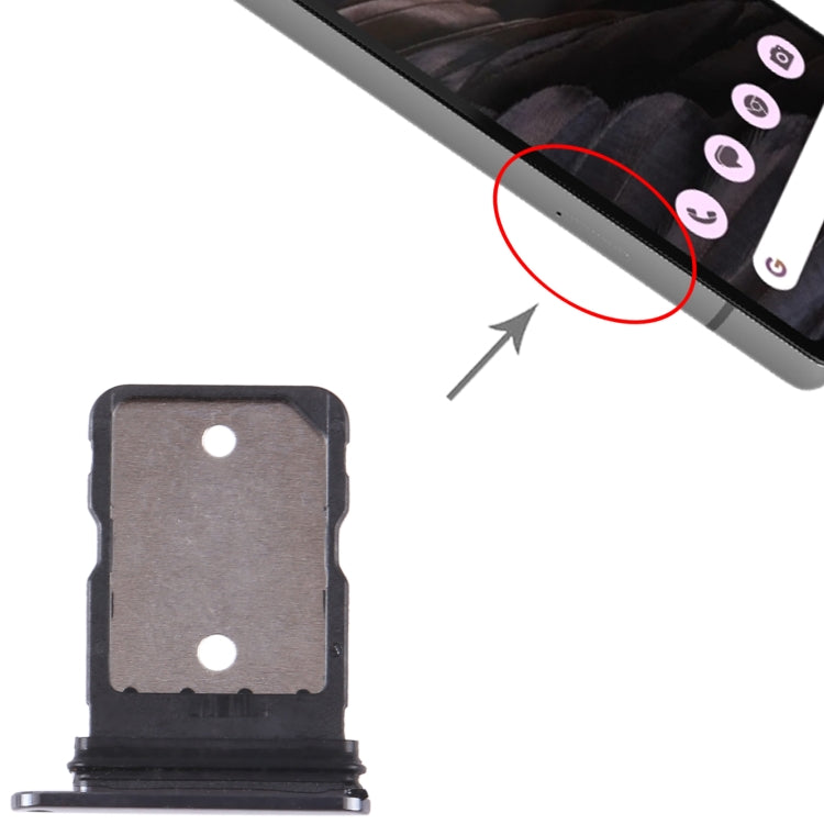 For Google Pixel 7A Original SIM Card Tray with SIM Pin (Black) - Card Tray by PMC TechLife | Online Shopping South Africa | PMC TechLife