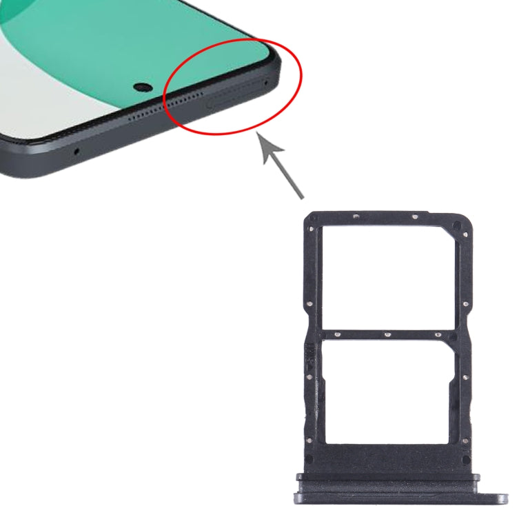 For Huawei Nova 11i SIM + SIM  Card Tray (Black) - Card Socket by PMC TechLife | Online Shopping South Africa | PMC TechLife | Buy Now Pay Later Mobicred