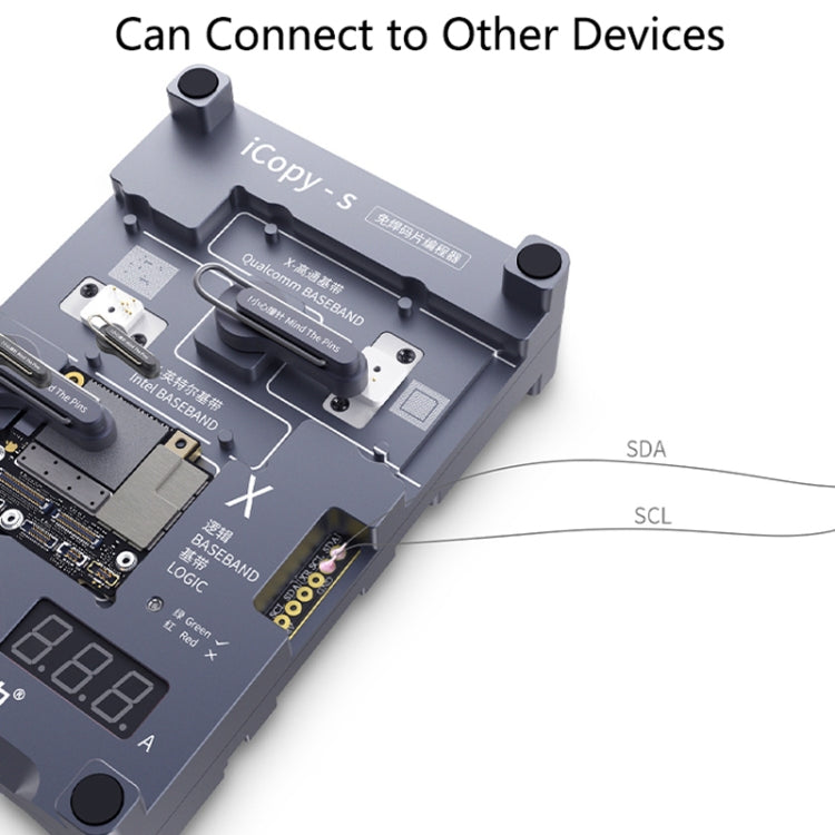 Qianli iCopy-S Double Sided Chip Test Stand 4 in1 Logic Baseband EEPROM Chip Non-removal For iPhone 7 / 7 Plus / 8 / 8 Plus - Repair Platform by QIANLI | Online Shopping South Africa | PMC Jewellery | Buy Now Pay Later Mobicred