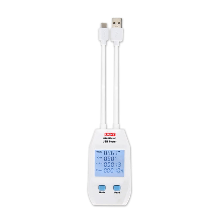 UNI-T USB Voltmeter Ammeter Tester UT658DUAL - Test Tools by PMC TechLife | Online Shopping South Africa | PMC TechLife