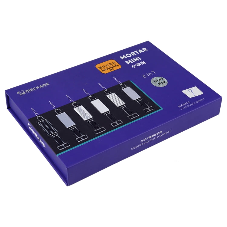 MECHANIC Mortar Mini iShell Max 6 in 1 Phone Repair Precision Screwdriver Set - Screwdriver by MECHANIC | Online Shopping South Africa | PMC TechLife | Buy Now Pay Later Mobicred