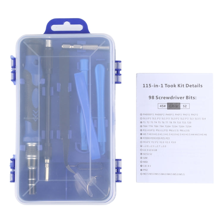 115 in 1 Screwdriver Repair Tools Kit - Screwdriver Set by PMC TechLife | Online Shopping South Africa | PMC TechLife