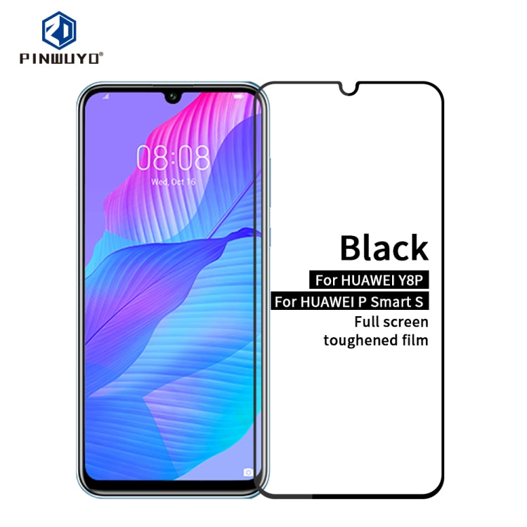 For Huawei Y8P / P smart S PINWUYO 9H 2.5D Full Screen Tempered Glass Film(Black) - Huawei Tempered Glass by PINWUYO | Online Shopping South Africa | PMC Jewellery | Buy Now Pay Later Mobicred