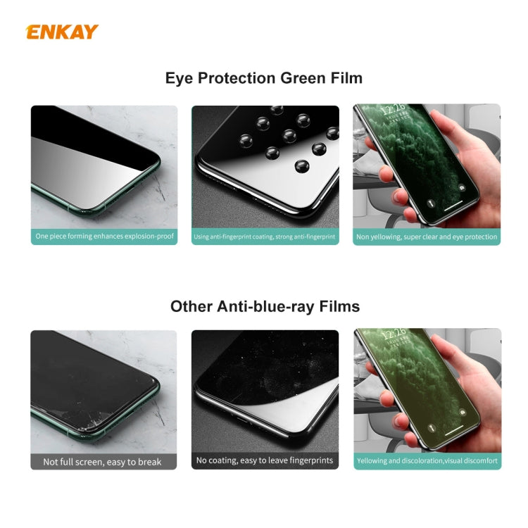 For Xiaomi Redmi Note 9S/Note 9 Pro 2 PCS ENKAY Hat-Prince 0.26mm 9H 6D Curved Full Screen Eye Protection Green Film Tempered Glass Protector -  by ENKAY | Online Shopping South Africa | PMC Jewellery | Buy Now Pay Later Mobicred